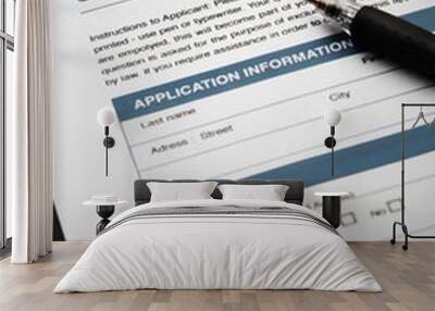 apply for new job by application document Wall mural