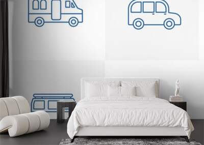 Set of Travel Car logo design vector template, Travel logo design concept, Icon symbol Wall mural