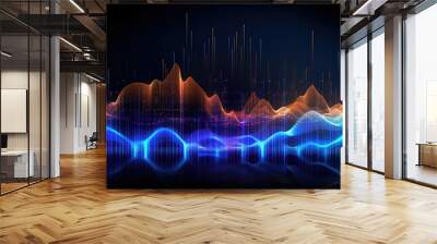 abstract electrifying equalizer composition illustration texture computer, clouds wallpaper, science speed abstract electrifying equalizer composition Wall mural