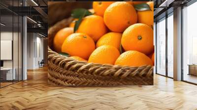 fresh orange basket Wall mural