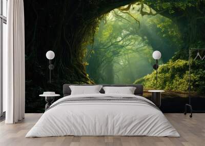 path background tree Wall mural