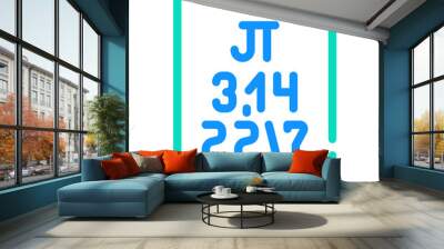 pi numbers color icon vector color illustration Wall mural