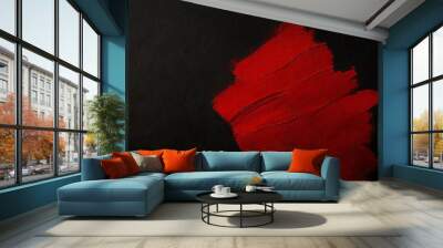 Black and red background material. Red decoration on a black background. Wall mural