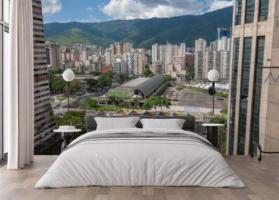 View of Caracas in Venezuela from Parque Central Wall mural