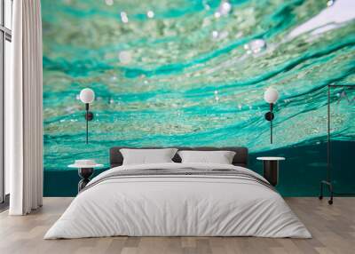 Surface of the sea from under the water, background Wall mural