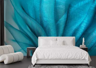 closeup of the wavy organza fabric Wall mural