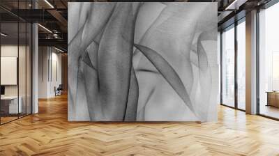 organza fabric in grey color Wall mural