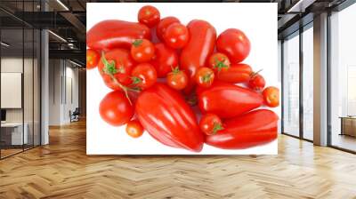 tomato isolated on white Wall mural