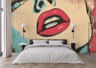 Elegant satin texture design in retro style for creative coloring Wall mural