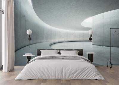 empty concrete open space interior with sunlight Wall mural