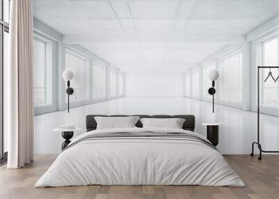 empty white interior Wall mural