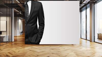 man in the suit on white Wall mural