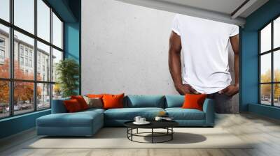 Man in white t-shirt Wall mural