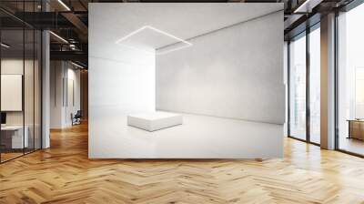 presentation room with white empty podium Wall mural