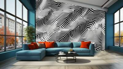 A black and white image of a wave with a lot of detail Wall mural