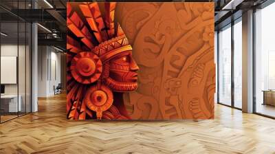 A cultural landmark representing indigenous peoples' heritage. abstract background. Wall mural