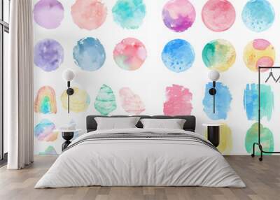 colours spot stain ink stroke colourful pastel splash rough creativity watercolor effect paint liquid purple artistic graphic grunge brush composition blot acrylic wallpaper drawing drawn shape paper Wall mural