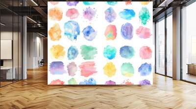 colours spot stain ink stroke colourful pastel splash rough creativity watercolor effect paint liquid purple artistic graphic grunge brush composition blot acrylic wallpaper drawing drawn shape paper Wall mural