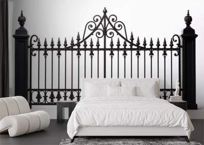 gate entrance iron architecture metal garden park old travel palace history tourism fence black d Wall mural