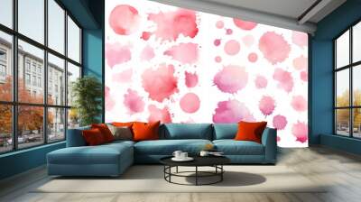 spot stain dot ink stroke pastel dye splash watercolor paint poster purple artistic graphic Wall mural