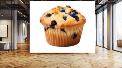 Delicious blueberry muffin isolated on a white background with clipping path. Wall mural