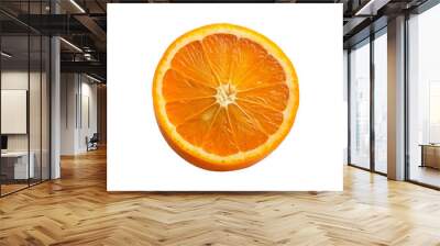 Orange slice isolated on transparent background. Wall mural