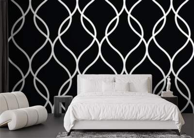 Seamless abstract wave pattern. Wall mural