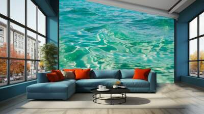 close-up view of a body of water with a turquoise hue Wall mural