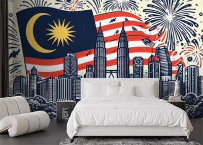 Malaysia Independence Day Wall mural