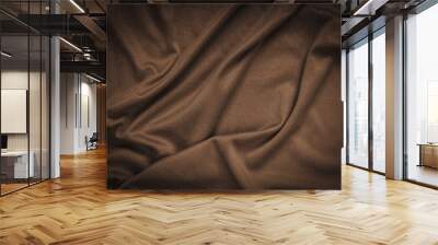 Wrinkled fabric texture. Close-up of soft cotton cloth, may be used as background. Wall mural