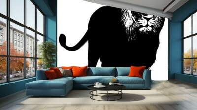 lion illustration Wall mural