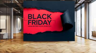 Black Friday urgency sale banner template Wall mural