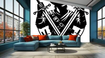 shield and sword Wall mural