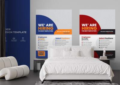 We are hiring job flyer template. Job Vacancy Flyer Template Wall mural