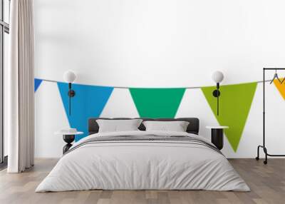 Bunting flags banner best for Birthday party and carnival garland decoration. Wall mural