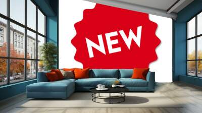 New Arrival shop product tag. Sticker for new label or sale posters and banners. Wall mural