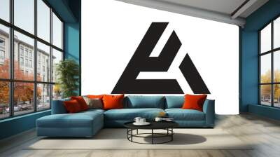 Letter Ea or Ae triangle shapes alphabet modern monogram logo Wall mural