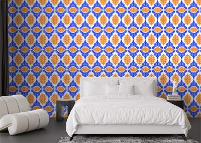 Abstract background texture in geometric ornamental style Wall mural