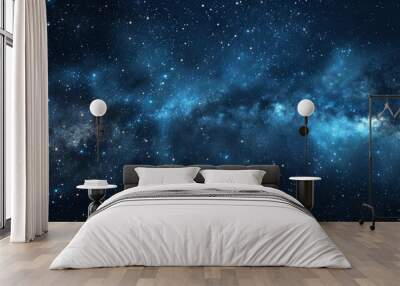 night sky blue space background Wall mural