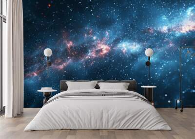 night sky blue space background Wall mural