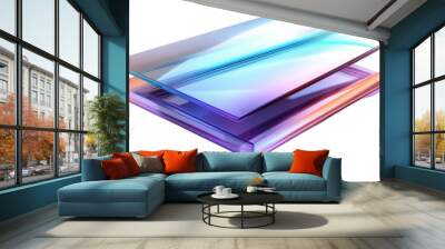 Two translucent, layered panels with a gradient effect, suggesting a modern design aesthetic. Wall mural