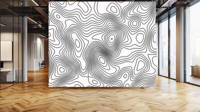 Abstract pattern with lines. Abstract Vector geographic contour map and topographic orographic line map background geographic grid. Abstract vector illustration Wall mural