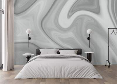 Grey color in marble liquid abstract background texture. Abstract paint background. Gray and white abstract background. Acrylic Pour Color Liquid marble abstract surfaces Design. Wall mural