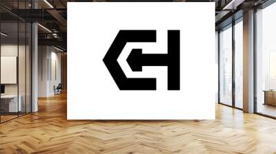 Letter Ch or Hc creative new stylish modern typography monogram logo Wall mural