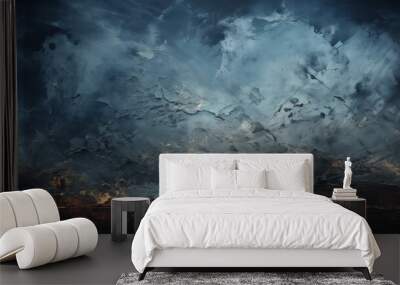 Dark grunge texture as background Wall mural