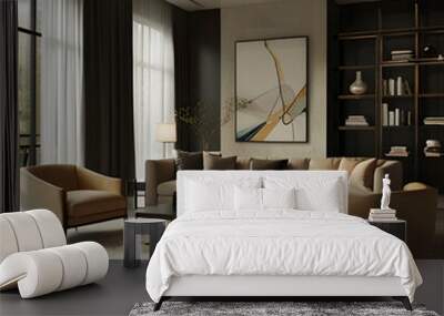 The design of a luxurious living room interior Wall mural