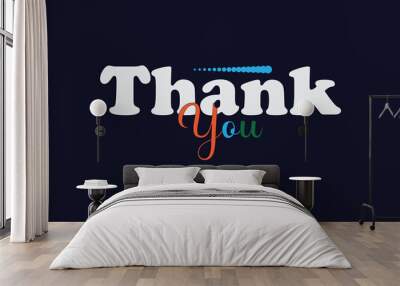 Vector thank you lettering banner
 Wall mural