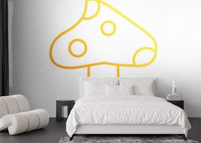 Mushroom vector icon Wall mural