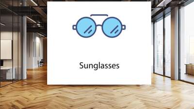 Sunglasses vector icon Wall mural