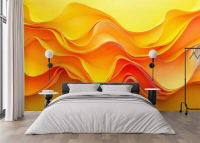 Brightly colored leaves are arranged Wall mural